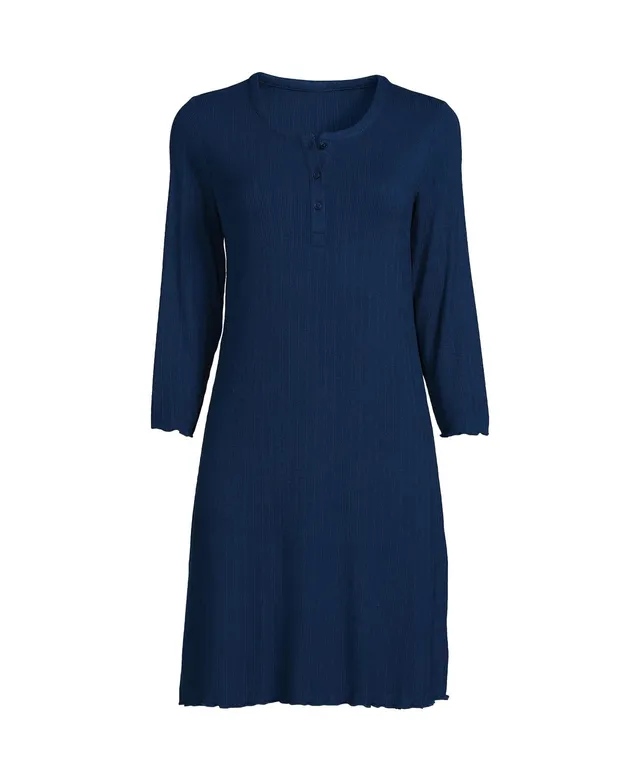 chinese dress ladies Lands' End Women's Starfish 3/4 Sleeve Dress X-Small Black at Amazon  Women's Clothing store