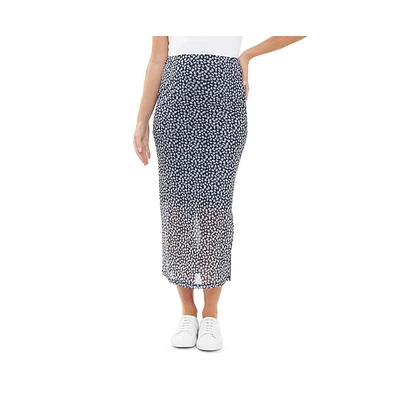 Ripe Maternity Kara Floral Mesh Skirt Navy