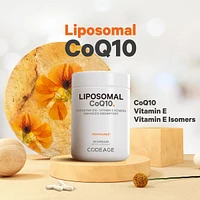 Codeage Liposomal CoQ10 Supplement - 125 mg Coenzyme with Vitamin E Isomers Tocopherols - 2-Month Supply - 1 Capsule Per Serving