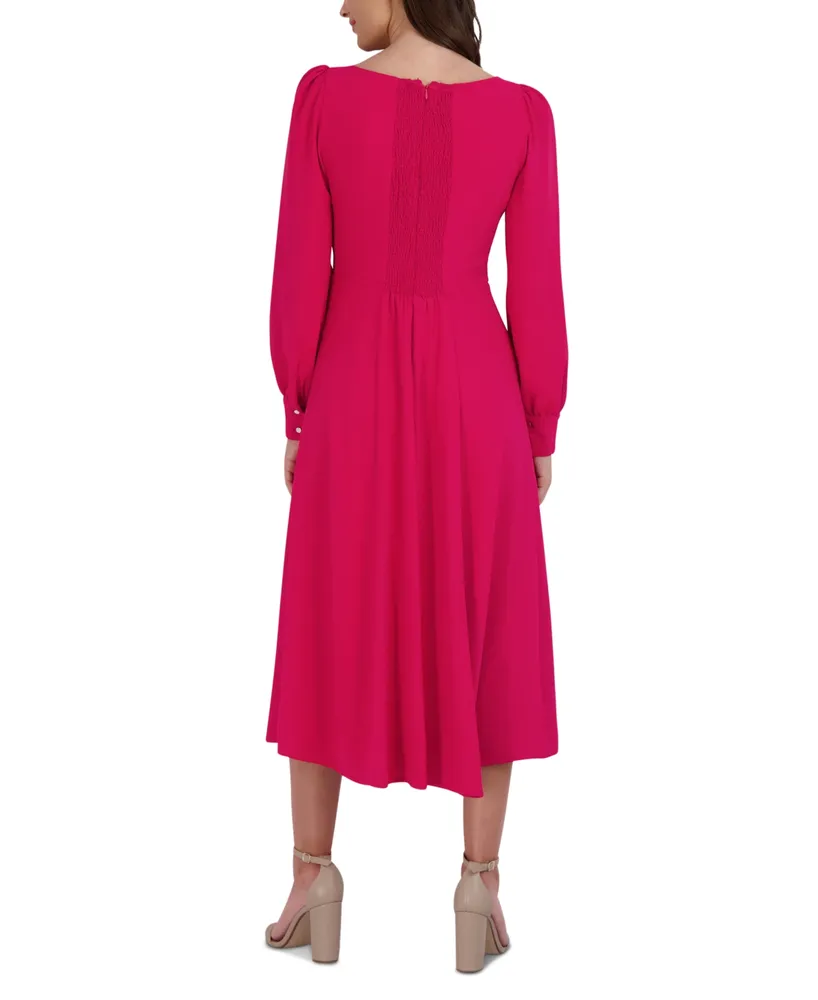 julia jordan Women's Long-Sleeve Midi Dress