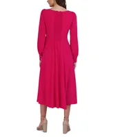 julia jordan Women's Long-Sleeve Midi Dress