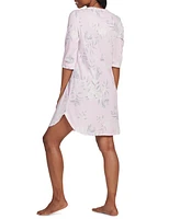 Miss Elaine Women's 3/4-Sleeve Floral Nightgown