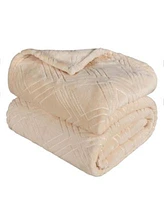 Superior Diamond Flannel Fleece Plush Ultra Soft Blanket