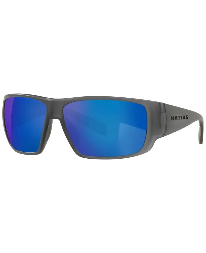 Xersion Mens UV Protection Wrap Around Sunglasses, Color: Blue