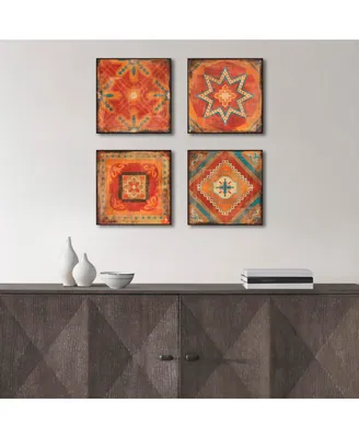 Streamdale Furniture Moroccan Tile 4-Piece Framed Art Set