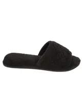 Dearfoams Women's Microfiber Terry Slide Slipper, Online Only