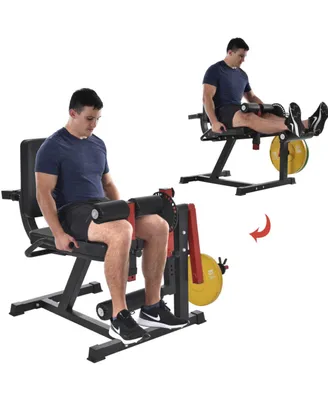 Simplie Fun Adjustable Leg Extension and Curl Machine for Home Gym