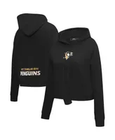 Women's Pro Standard Black Pittsburgh Penguins Classic Chenille Pullover Hoodie