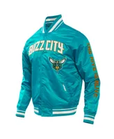 Men's Pro Standard Teal Charlotte Hornets 2023/24 City Edition Satin Full-Snap Jacket