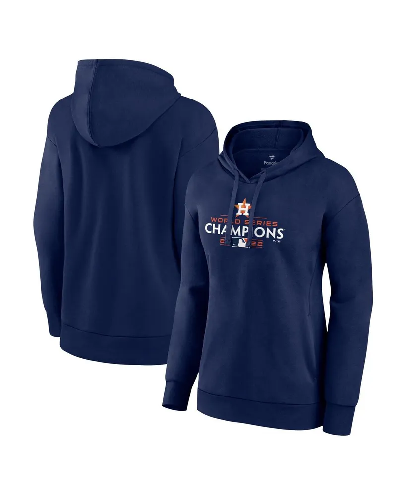 Women's Fanatics Navy Houston Astros 2022 World Series Champions Logo Plus Pullover Hoodie