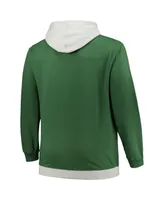 Men's Fanatics Hunter Green, Silver Milwaukee Bucks Big and Tall Primary Arctic Pullover Hoodie