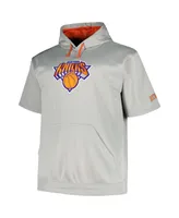 Men's Fanatics Silver New York Knicks Big and Tall Logo Pullover Hoodie