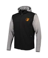 Men's Dunbrooke Black, Gray Baltimore Orioles Alpha Full-Zip Jacket