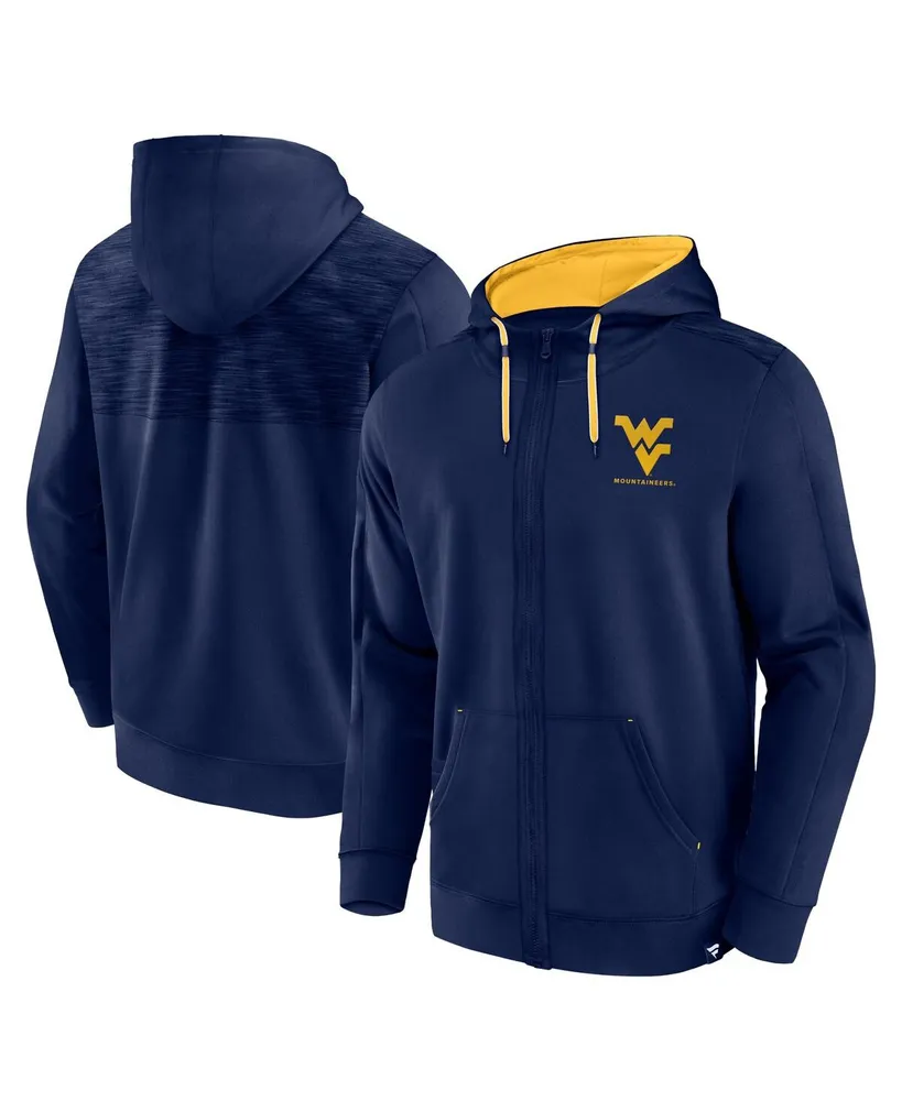 Men's Fanatics Navy West Virginia Mountaineers Power Index Full-Zip Hoodie