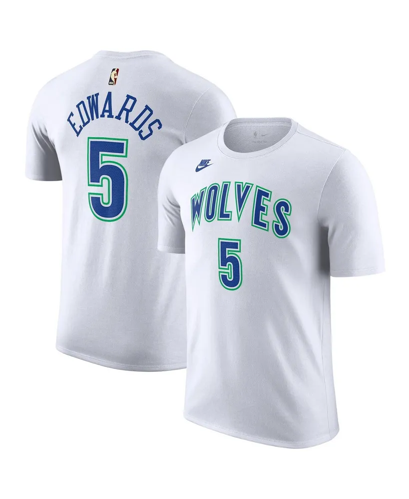 Men's Nike Anthony Edwards White Minnesota Timberwolves 2023/24 Classic Edition Name and Number T-shirt