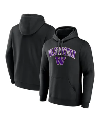 Men's Fanatics Black Washington Huskies Campus Pullover Hoodie