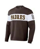 Men's Darius Rucker Collection by Fanatics Brown San Diego Padres Stripe Pullover Sweatshirt