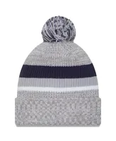 Men's New Era Heather Gray Dallas Cowboys Cuffed Knit Hat with Pom