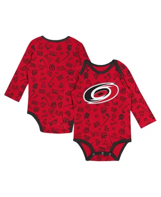 Infant Boys and Girls Red Carolina Hurricanes Dynamic Defender Long Sleeve Bodysuit