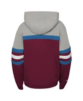 Big Boys Mitchell & Ness Gray Colorado Avalanche Head Coach Pullover Hoodie