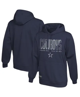 Men's Navy Dallas Cowboys Backfield Combine Authentic Pullover Hoodie