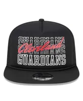 Men's New Era Black Cleveland Guardians Street Team A-Frame Trucker 9FIFTY Snapback Hat