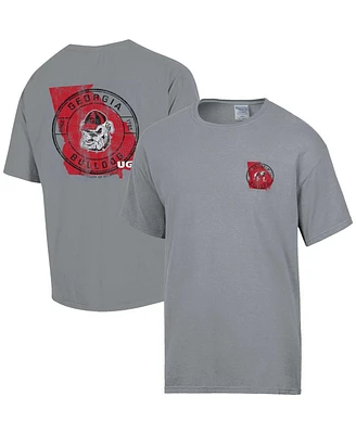 Men's Comfortwash Graphite Distressed Georgia Bulldogs STATEment T-shirt