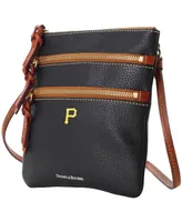 Women's Dooney & Bourke Pittsburgh Pirates Pebble Triple-Zip Core Crossbody Purse