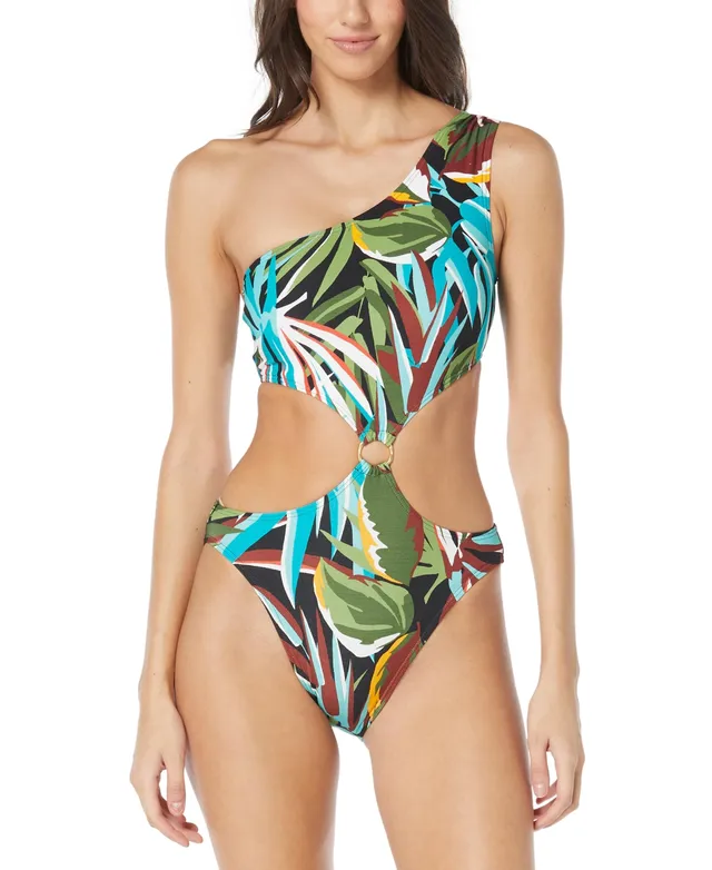 VINCE CAMUTO Printed Side-Tie One Piece Swimsuit