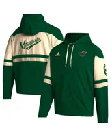 Men's adidas Green Minnesota Wild Full-Zip Hoodie