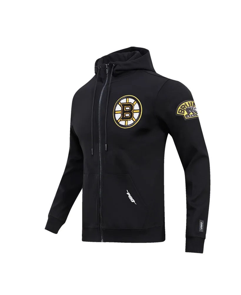 Men's Pro Standard Black Boston Bruins Classic Chenille Full-Zip Hoodie Jacket