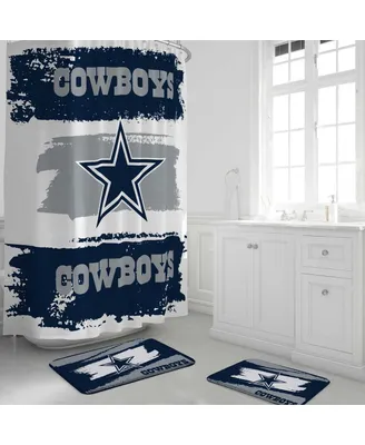 Pegasus Home Fashions Dallas Cowboys Shower Curtain and Bath Mat Set