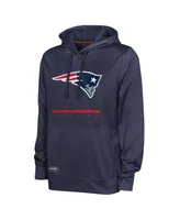 Men's Navy New England Patriots Speed Drill Streak Pullover Hoodie