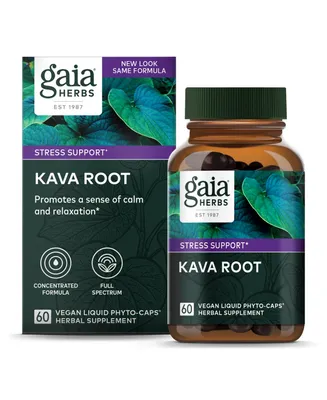 Gaia Herbs Kava Root - Helps Sustain a Sense of Natural Calm and Relaxation During Times of Stress - Made With Noble Kava Cultivars - 60 Liquid Phyto