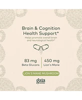 Gaia Herbs Organic Lion's Mane Mushroom - Brain and Nerve Support Supplement to Help Maintain Neurological Health