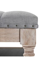 Boyan shelved tufted cocktail ottoman