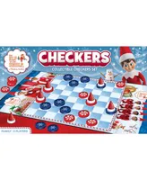 Masterpieces Elf on the Shelf Checkers Board Game - Families and Kids