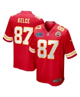 Men's Nike Travis Kelce Red Kansas City Chiefs Super Bowl Lvii Patch Game Jersey