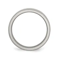 Chisel Stainless Steel Polished 6mm Beveled Edge Band Ring