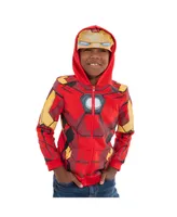 Marvel Little Girls Avengers Iron Man Fleece Zip Up Hoodie