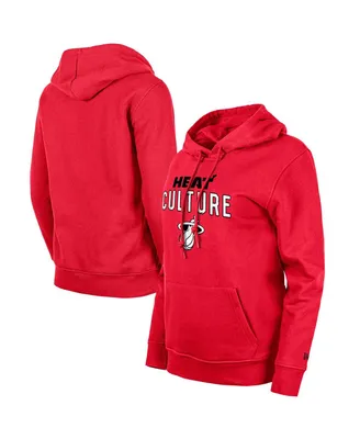 Women's New Era Red Miami Heat 2023/24 City Edition Pullover Hoodie