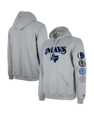 Men's New Era Gray Dallas Mavericks Big and Tall 2023/24 City Edition Jersey Pullover Hoodie