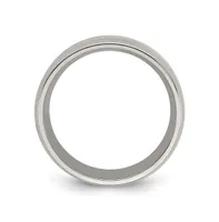 Chisel Stainless Steel Glitter Paper Inlay 8mm Band Ring