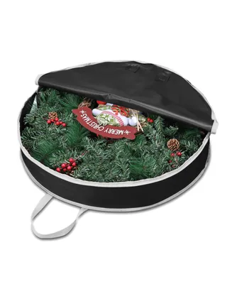 30" Christmas Wreath Storage Bag Zipper Handle Garland Holiday Xmas Decoration