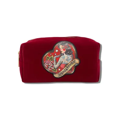 Reina Rebelde Luxe Makeup Bag With Patch