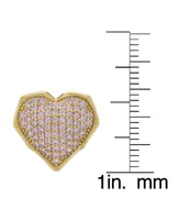 Macy's Pink Cubic Zirconia Heart Stud Earring