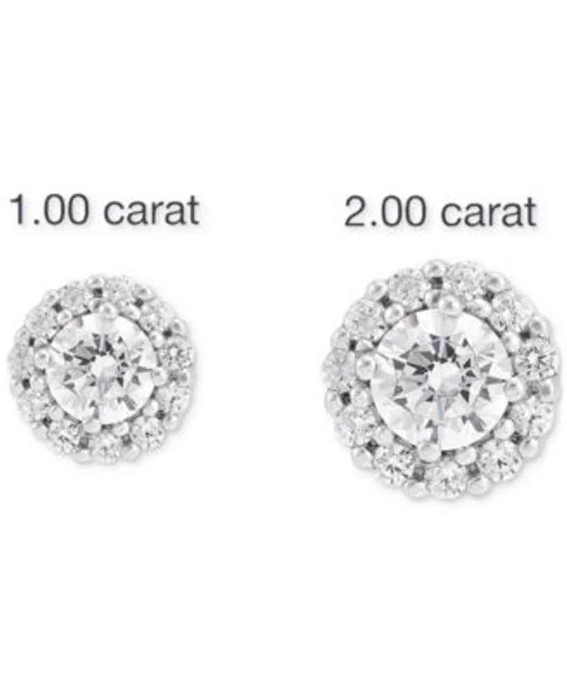 Grown With Love Igi Certified Lab Grown Diamond Halo Stud Earrings Collection 1 2 Ct. T.W. In 14k Gold