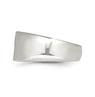 Chisel Stainless Steel Brushed Polished 14K Gold Stripe Signet Ring