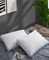 Unikome 2 Pack Diamond Quilted Down Feather Gusseted Bed Pillows Collection