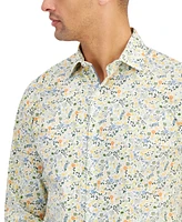 Bar Iii Men's Slim-Fit Water Floral Dress Shirt, Created for Macy's